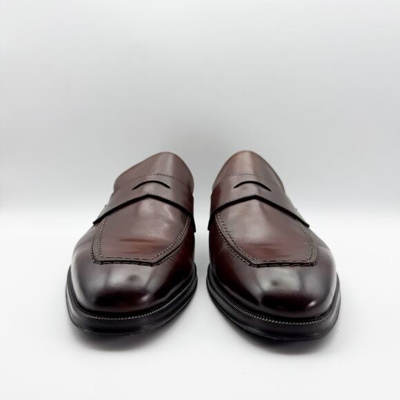 Bruno Magli Mens Nathan Penny Loafers US 11 EU 44 Brown Leather NIB - Picture 11 of 14